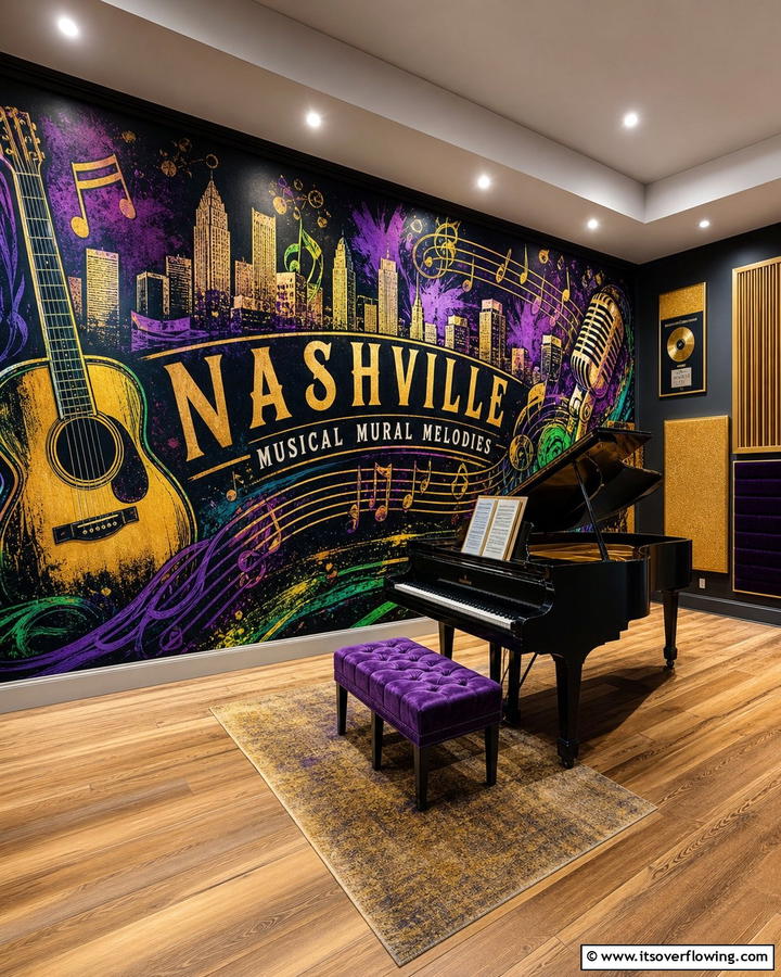 Musical Mural Melodies - 21 Nashville Mural Ideas to Inspire Your Home Art