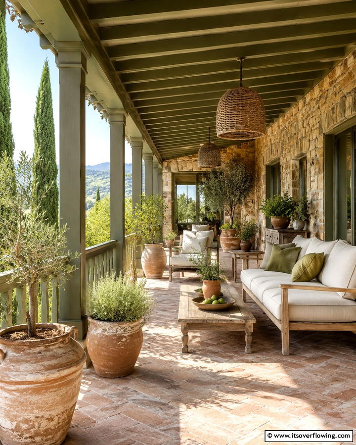 Muted Olive for Sophisticated Style - 30 Porch Paint Color Ideas for Inviting Entryways