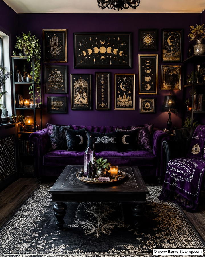 Mystical Wall Art - 30 Enchanting Witchy Living Room Decor Ideas