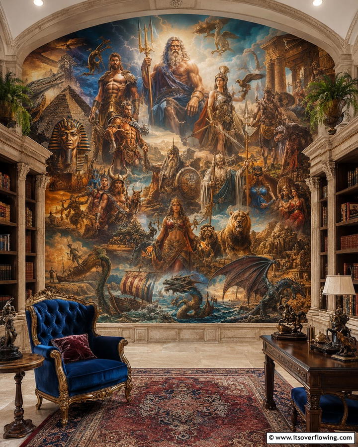 Mythology and Legends - 20 Library Murals to Inspire Your Next Home Project