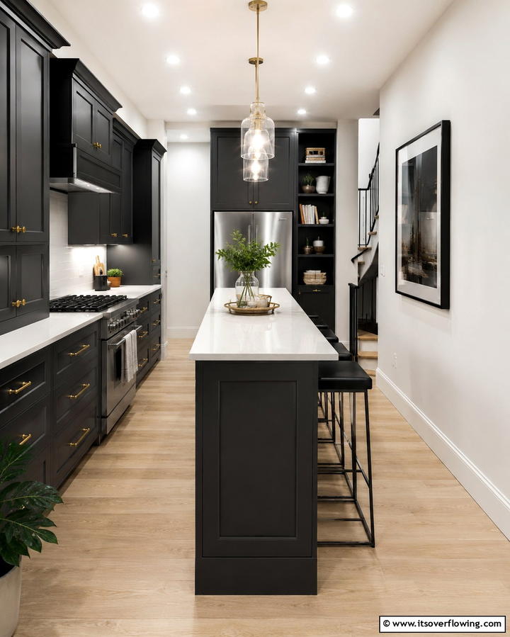 Narrow Slimline Island - 25 Small Kitchen Island Ideas for Compact Spaces