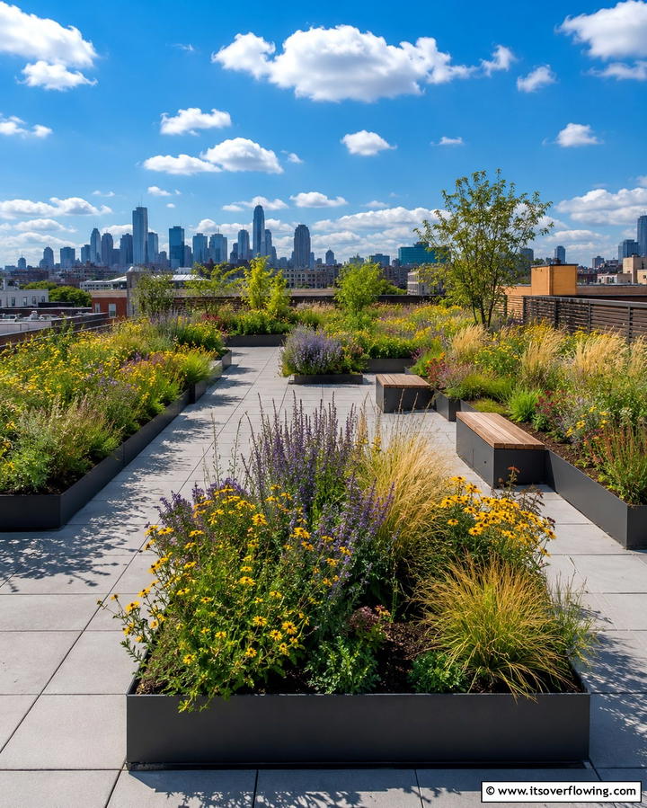 Native Plant Rooftop Garden - 25 Rooftop Garden Ideas for Urban Green Spaces