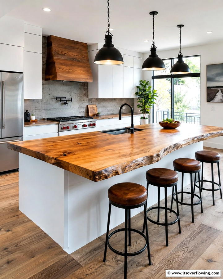 Natural Edge Appeal with Live Edge Countertops - 20 Wood Countertop Ideas for a Natural and Stylish Kitchen