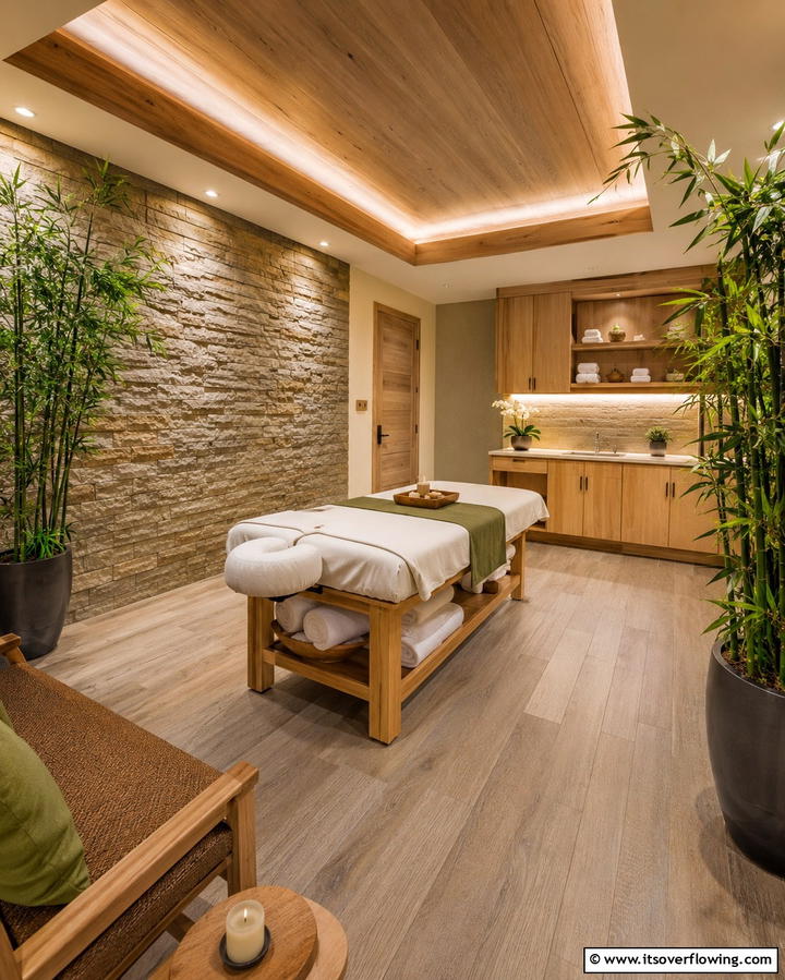 Natural Elements - 25 Massage Room Setup Ideas for Ultimate Relaxation