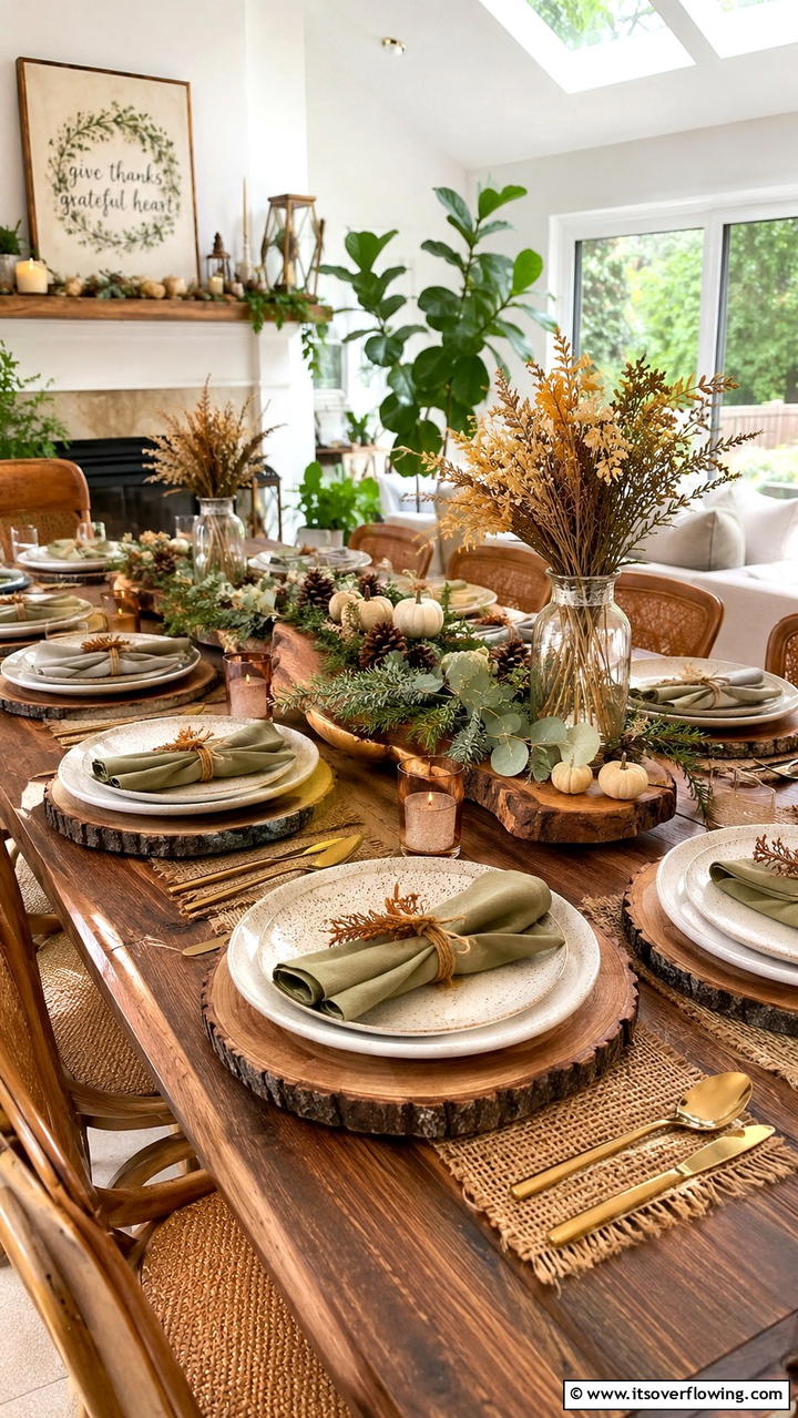 Natural Elements Harmony - 21 Beautiful Thanksgiving Table Settings for Holiday Meals