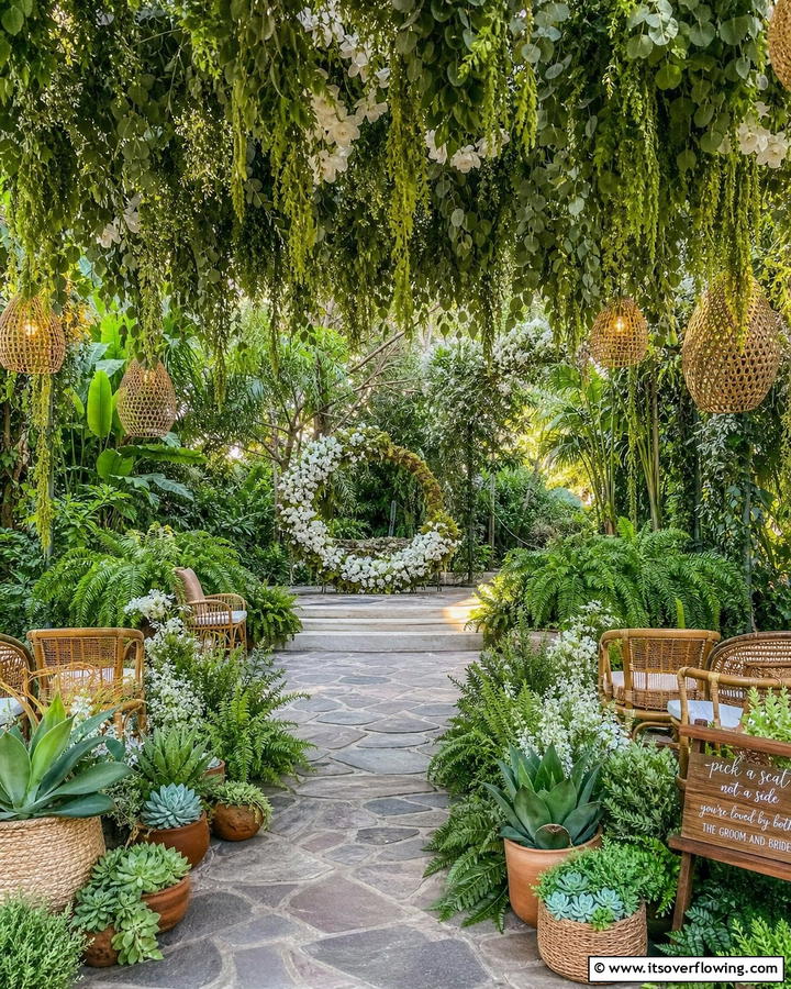 Natural Elements and Greenery Decor - 21 Boho Wedding Ideas for a Free-Spirited Celebration