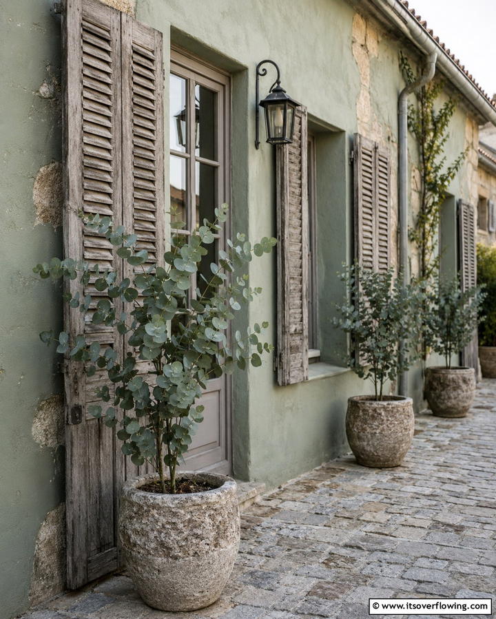 Natural Eucalyptus Freshness - 30 Green Exterior Paint Colors for Curb Appeal