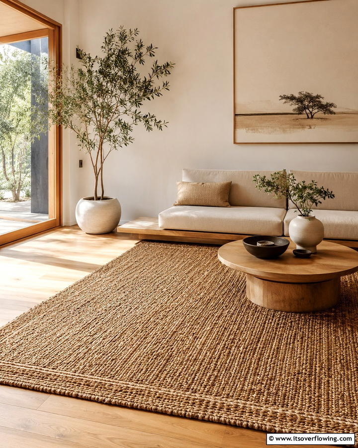 Natural Fiber Rugs - 25 Japanese Bedroom Design Ideas for Minimalism