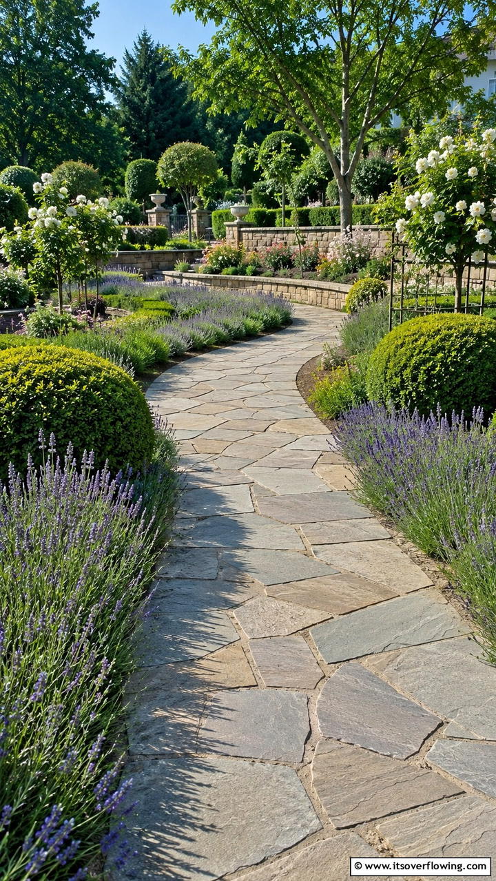 Natural Garden Flagstone Walkway - 30 Flagstone Walkway Ideas for Charming Pathways
