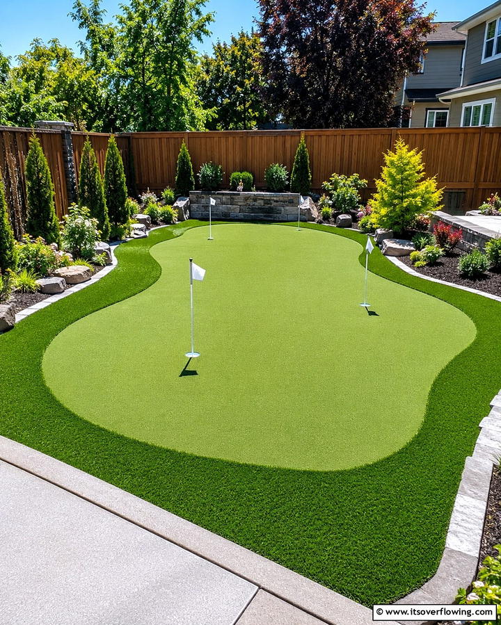 Natural Grass Putting Green - 25 Backyard Putting Green Ideas for Golf Enthusiasts