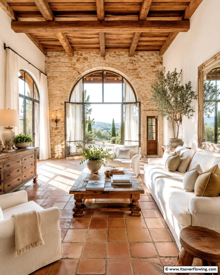 Natural Light Emphasis - 20 Tuscan Living Room Ideas for a Cozy Feel