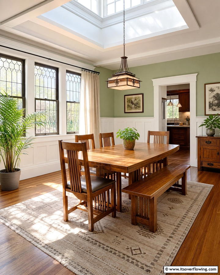 Natural Light for a Bright and Airy Feel - 20 Craftsman Dining Room Ideas for a Timeless Look
