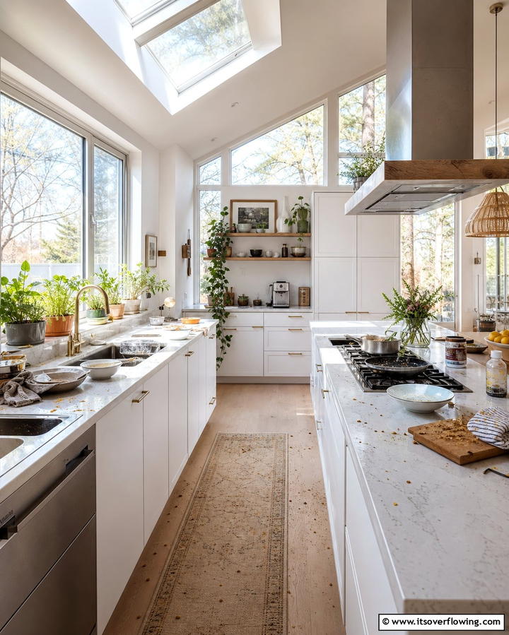 Natural Lighting Integration - 25 Practical Dirty Kitchen Ideas for Efficient Cooking Spaces