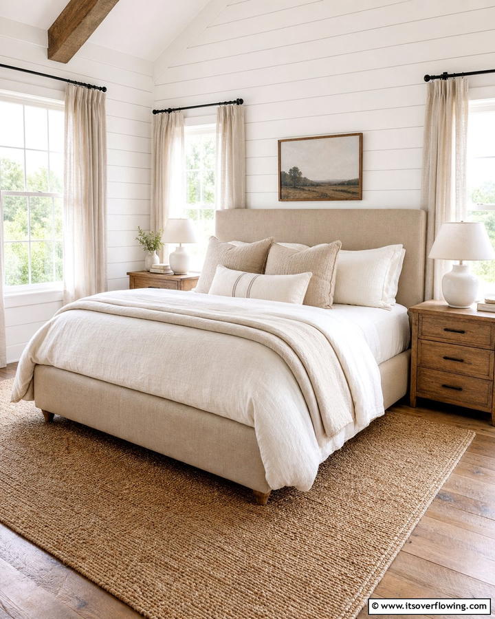 Natural Linen Elegance - 21 Farmhouse Decor Ideas to Add Rustic Charm