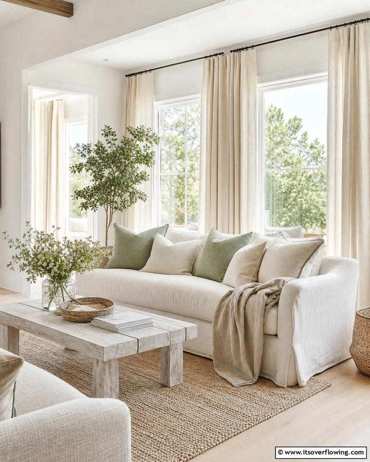 Natural Linen Upgrades - 21 Spring Home Decor Ideas to Refresh Living Spaces