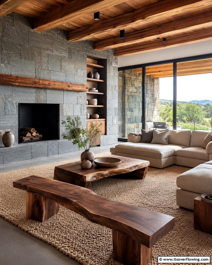 Natural Materials - 30 Serene Zen Living Room Ideas for Mindfulness