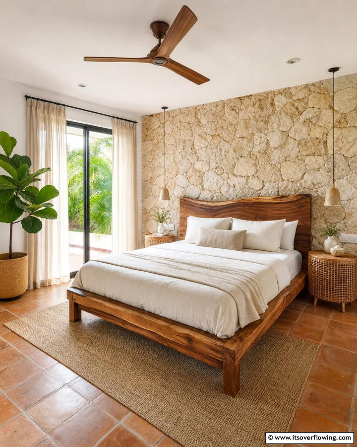 Natural Materials Emphasis - 21 Minimalist Bedroom Ideas for a Serene Retreat