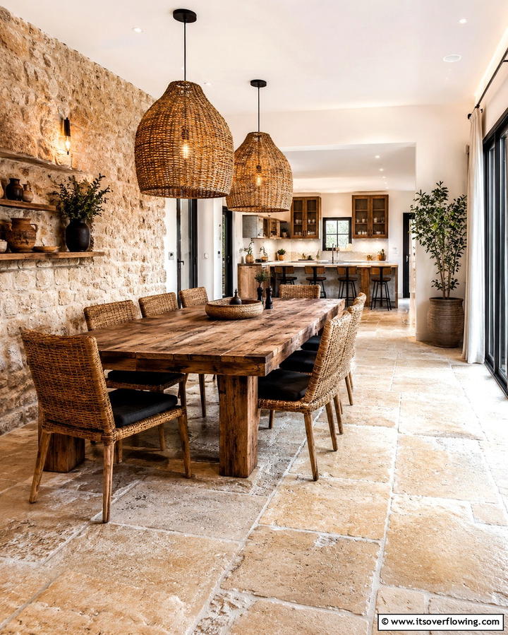 Natural Materials for Warmth and Texture - 25 Kitchen Diner Ideas for a Functional and Stylish Space