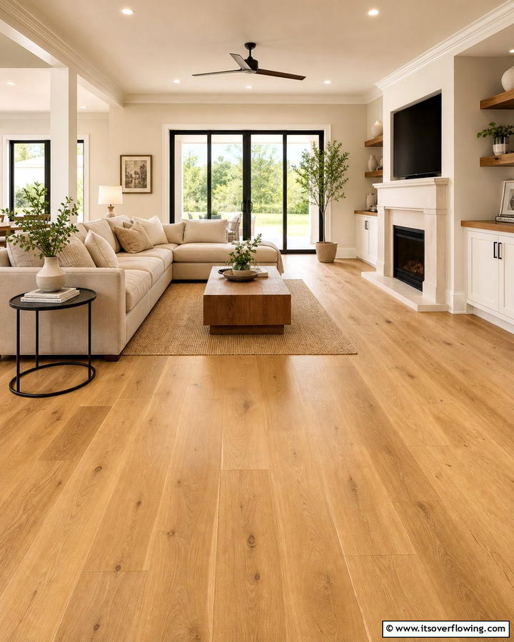 Natural Oak Warmth - 25 Wood Floor Colors to Transform Your Home