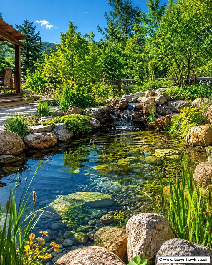 Natural Oasis Pond - 30 Backyard Pond Ideas for Serene Water Features