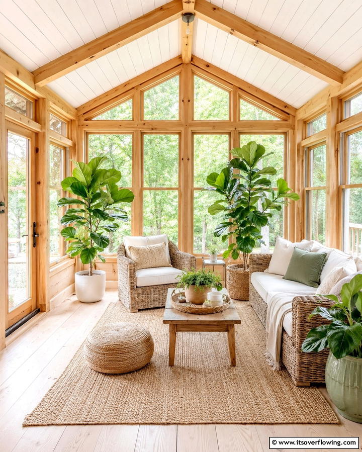 Natural Pine Window Trim - 25 Farmhouse Interior Window Trim Ideas for Charm