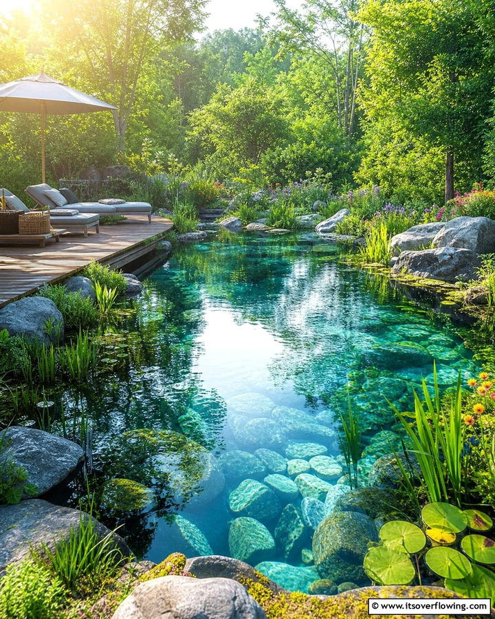 Natural Pool Retreat - 21 Stunning Swimming Pool Designs for Backyard Oasis
