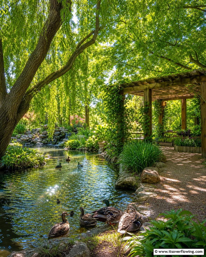 Natural Shade Structures - 25 Duck Pond Ideas- Beautiful & Functional Designs