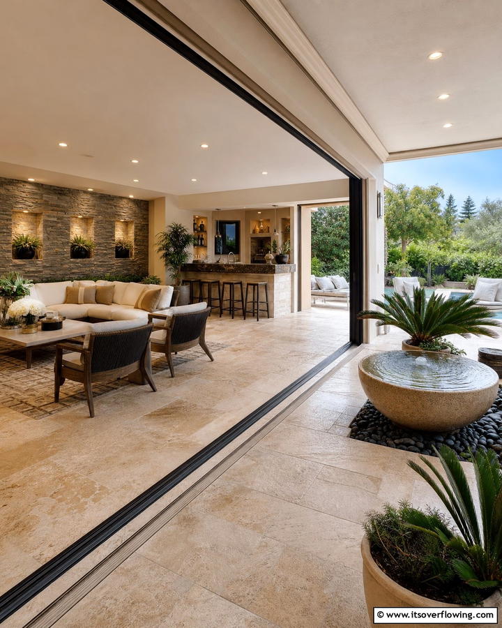 Natural Stone Accents - 25 California Room Design Ideas for Indoor-Outdoor Living