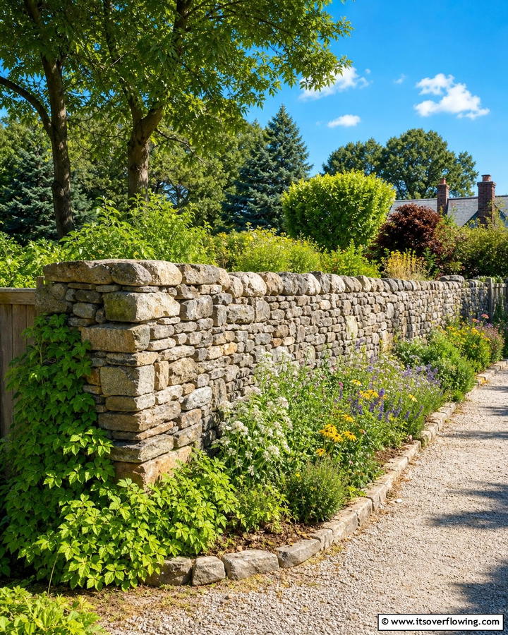 Natural Stone Boundary Wall - 30 Natural Stone Wall Ideas for Rustic Outdoor Landscapes