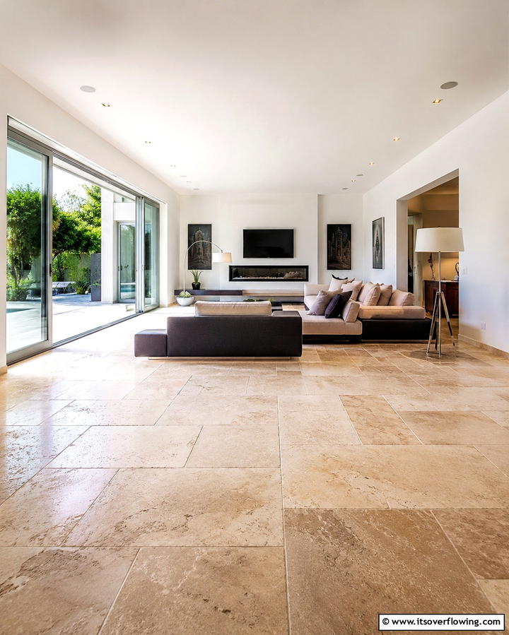 Natural Stone Flooring - 25 Spanish Modern Interior Design Ideas for Your Home