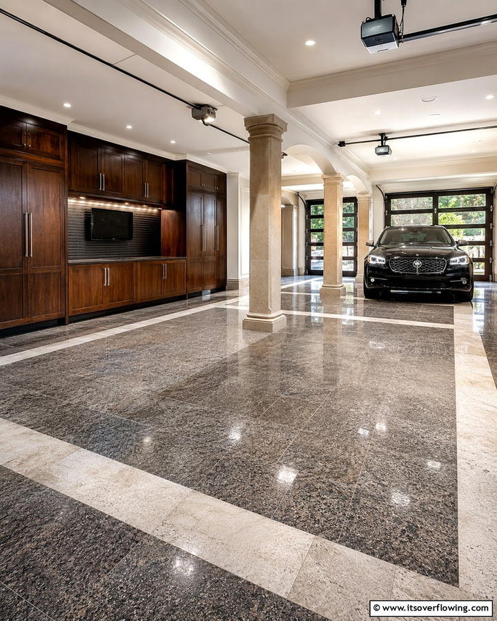 Natural Stone Garage Floors - 25 Garage Flooring Ideas for Durability and Style