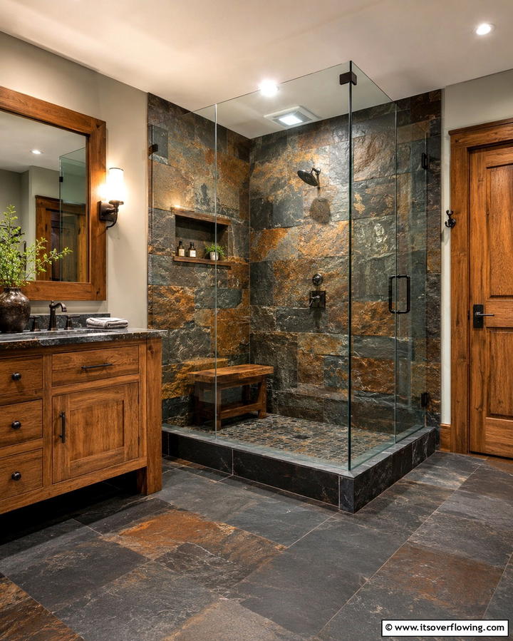 Natural Stone Shower Surrounds - 25 Shower Surround Ideas to Refresh Your Bathroom