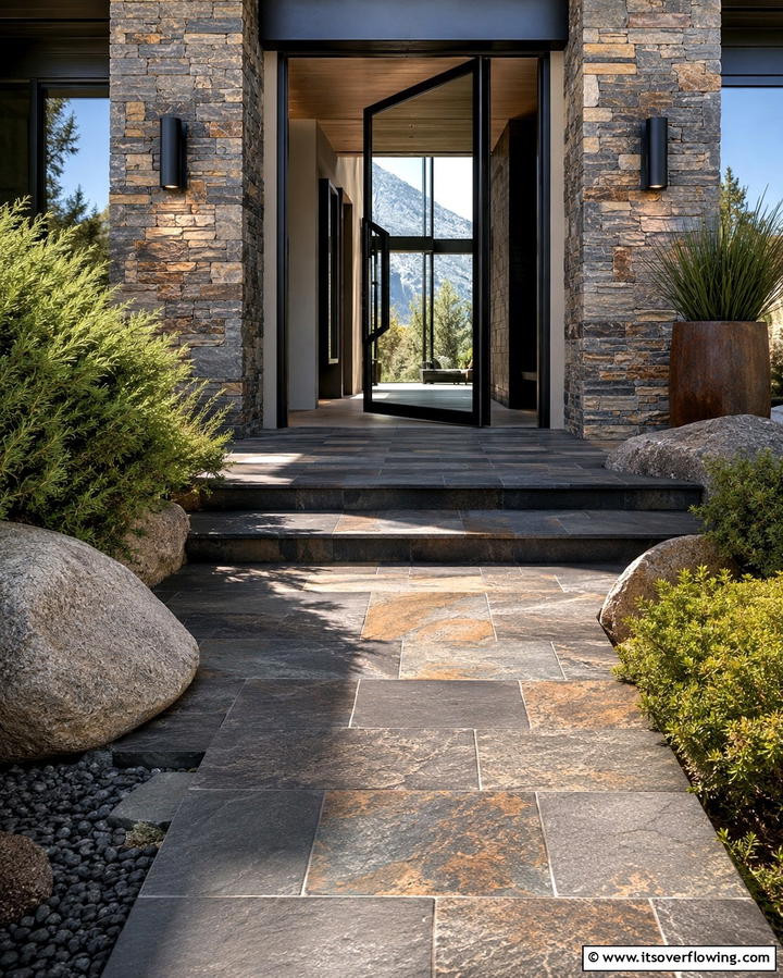 Natural Stone TilesOne - 25 Front Porch Tile Ideas for a Welcoming Entrance