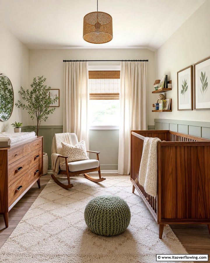 Natural Textiles and Fabrics - 20 Mid-century Modern Nursery Ideas for Stylish Kids