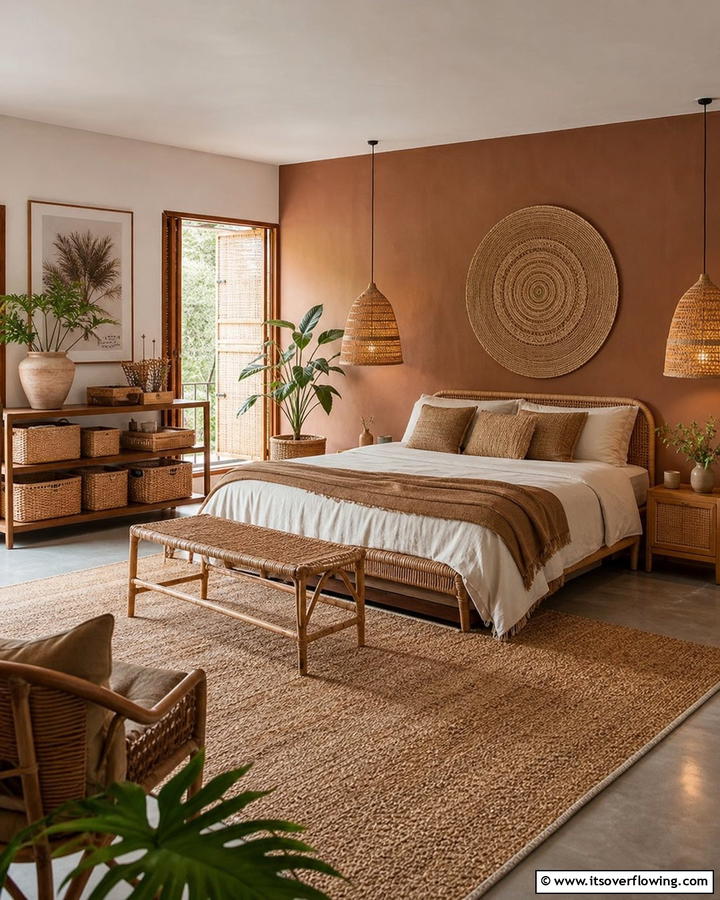 Natural Textures and Materials - 25 Brown Bedroom Ideas for a Warm and Cozy Atmosphere