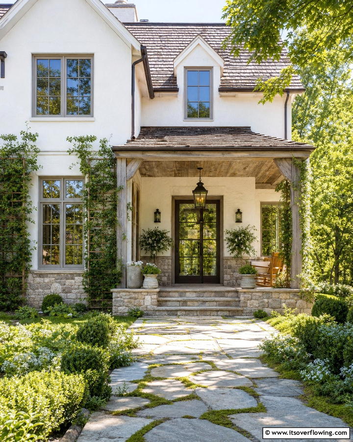 Natural Textures and Organic Touches - 21 Modern Farmhouse Exterior Ideas to Boost Curb Appeal