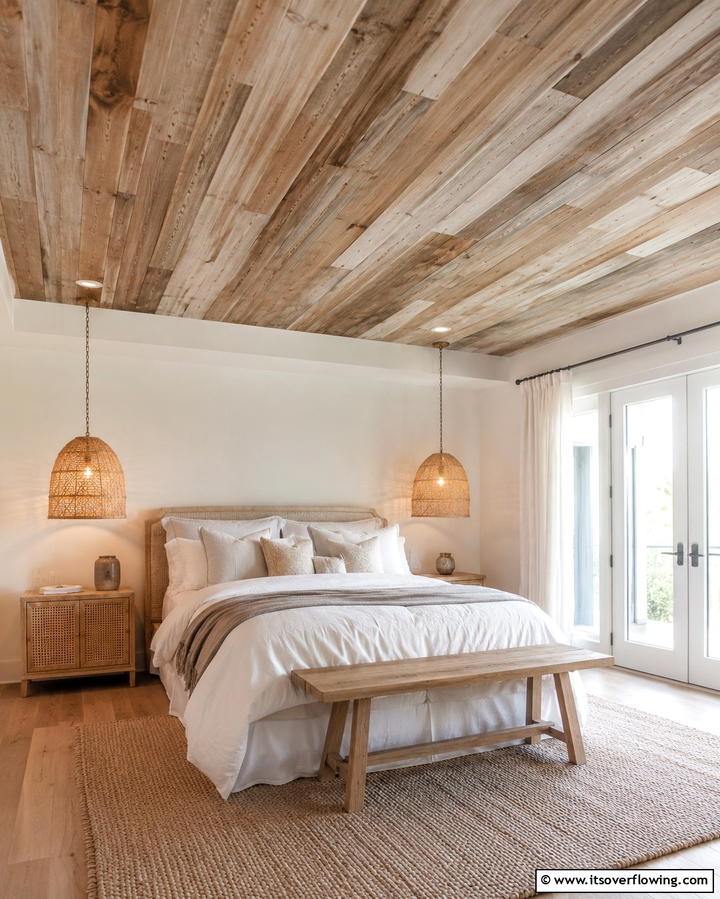Natural Weathered Wood Planks - 30 Rustic Ceiling Ideas to Add Warmth to Any Room