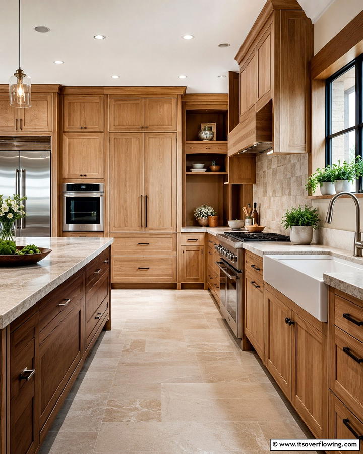 Natural Wood Cabinets - 25 Earthy Kitchen Ideas for a Natural Look