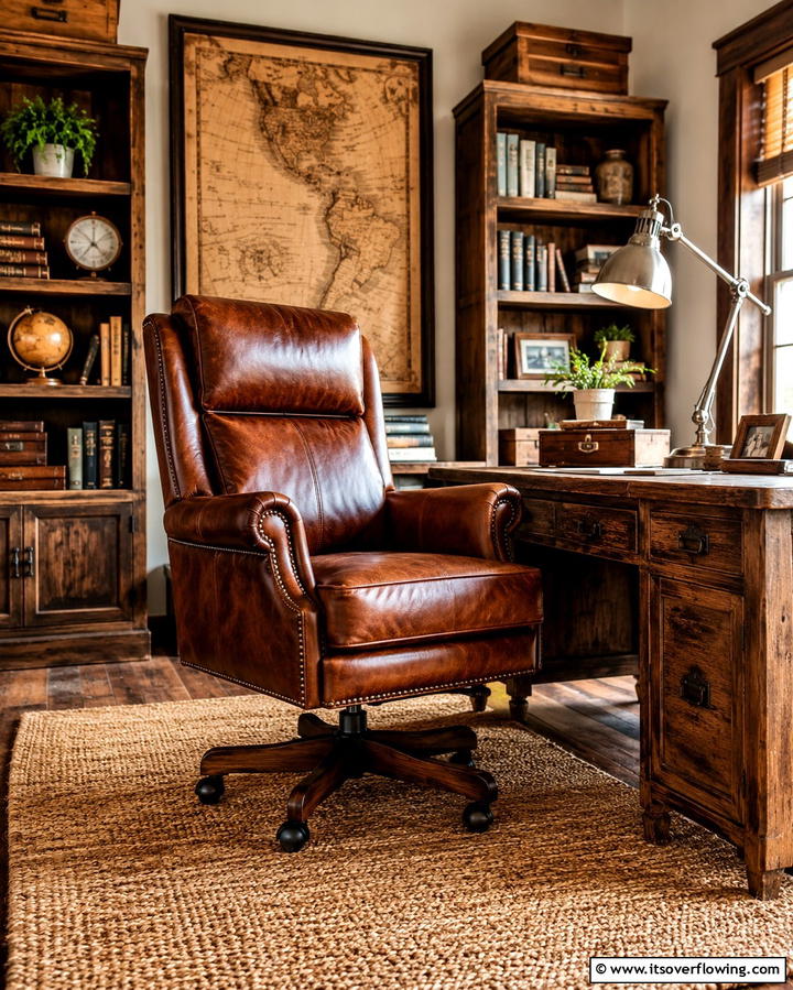 Natural Wood Desk Design - 30 Rustic Home Office Ideas for a Cozy Workspace