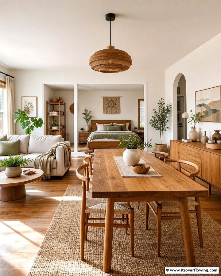 Natural Wood Elements - 25 Boho-Scandinavian Design and Decor Ideas