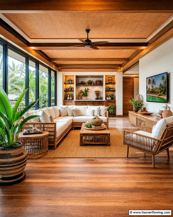 Natural Wood Elements - 20 Hawaiian Interior Design Ideas for a Tropical Vibe