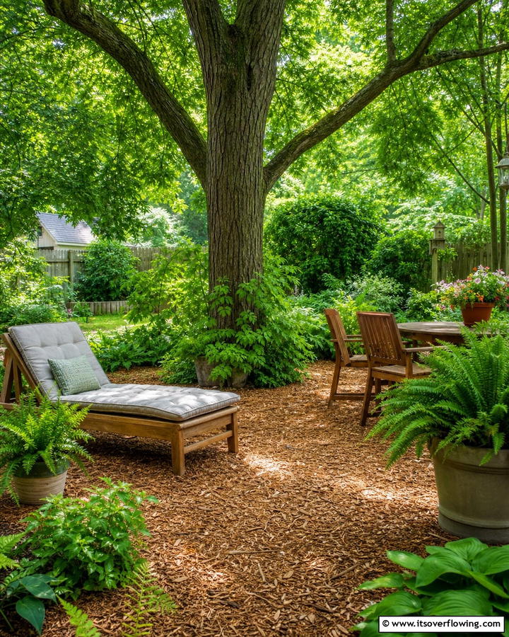 Natural Wood Mulch Patio - 20 Mulch Patio Ideas for a Low-Maintenance Outdoor Space