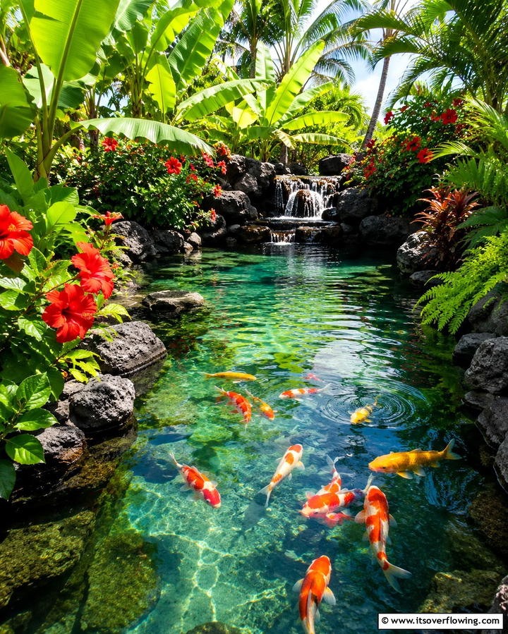Naturalistic Koi Ponds - 25 Koi Pond Ideas to Enhance Your Outdoor Space