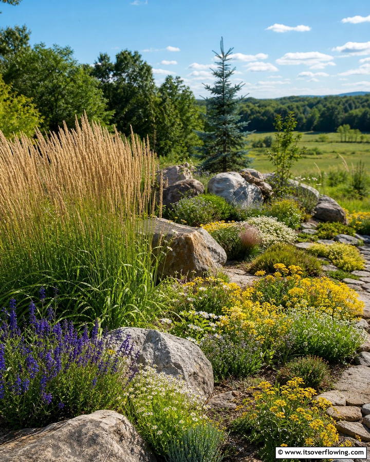 Naturalistic Rock Landscape - 21 Rock Garden Designs for Low-Maintenance Landscape Beauty