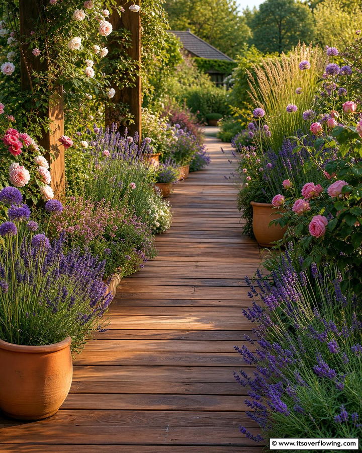 Nature Infused Garden Walk - 30 Wooden Walkway Ideas for Gardens and Outdoor Paths