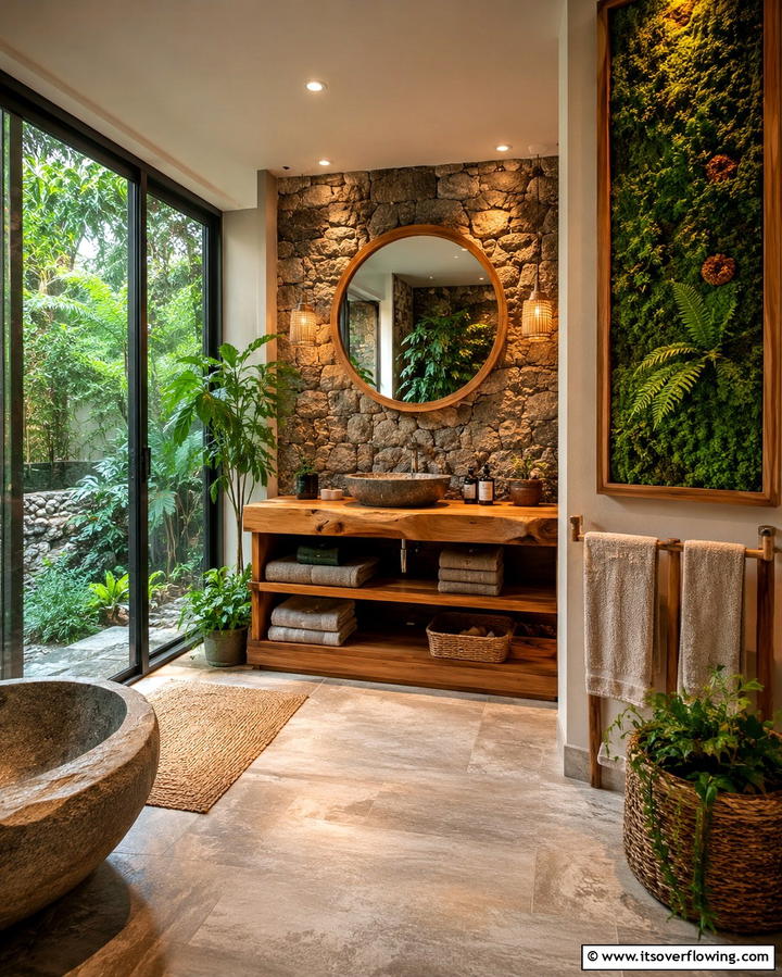 Nature Inspired Bathrooms - 25 Aesthetic Bathroom Ideas for a Spa-Like Retreat