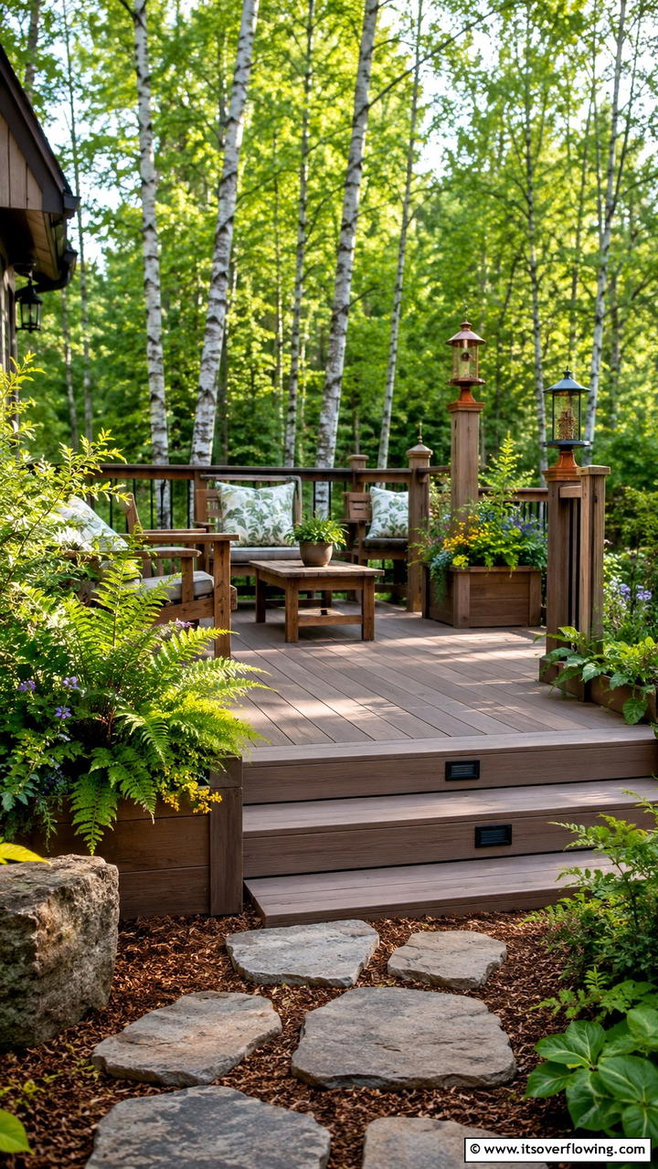 Nature Inspired Composite Deck - 30 Composite Deck Ideas- Stylish and Durable Outdoor Designs