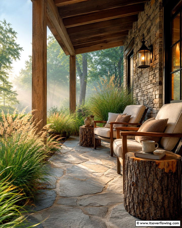 Nature Inspired Decor - 30 Barndominium Front Porch Ideas for Rustic Charm