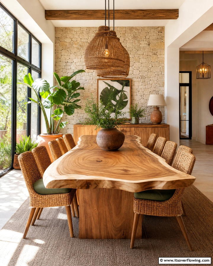 Nature Inspired Dining Room - 25 Modern Dining Room Ideas for a Stylish Space