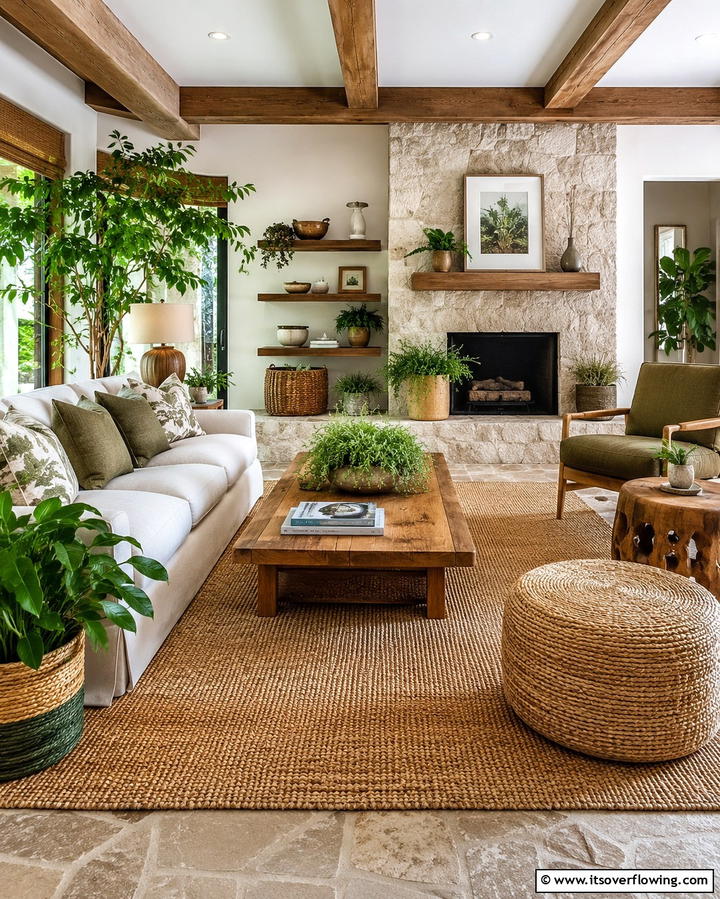 Nature Inspired Elements - 25 Mens Living Room Ideas for a Masculine Look